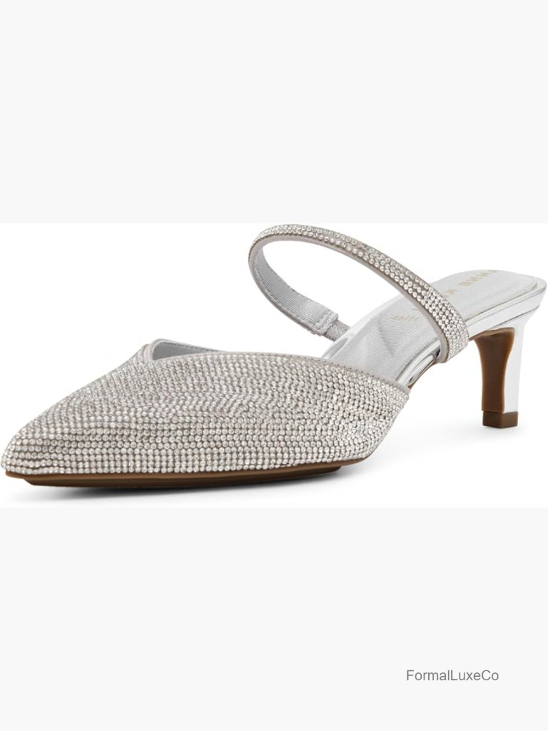 Shine All Day With Crystal-Adorned Pointed Toe Pump